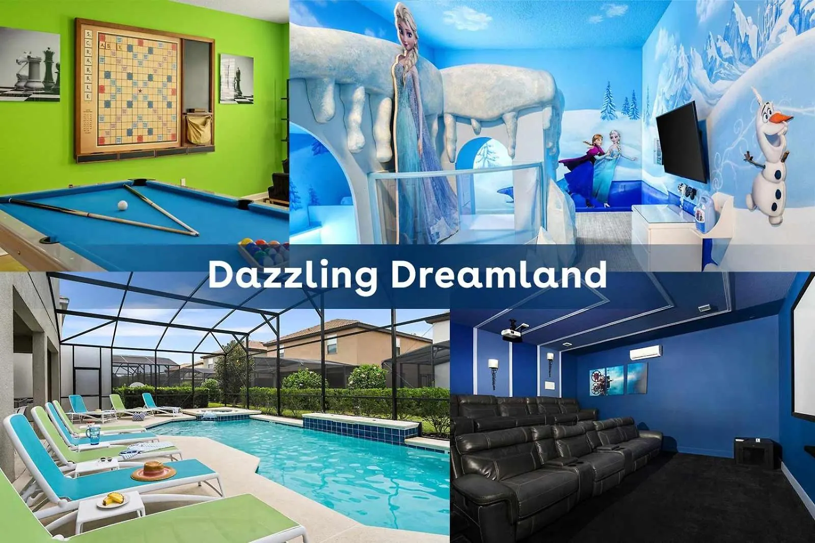 Dreamy Villa With Ice Castle Br, Theater & Game Loft Davenport 0*,  Stany Zjednoczone Ameryki